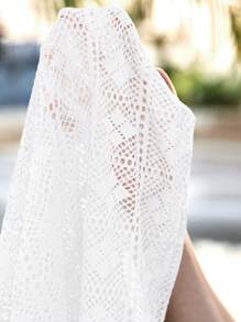 VENTUSAIL 男士镂空针织衬衫和短裤套装，夏季时尚男士夏季两件套男士度假男士衬衫套装男士夏装套装，舒适服装 - 白色 - 查看 7