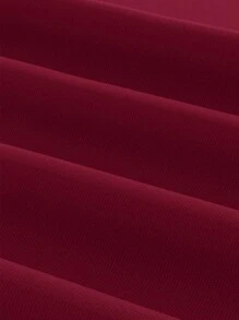 Opulessa Váy len hở lưng màu trơn cho nữ - Màu Đỏ Sâu - Xem 4