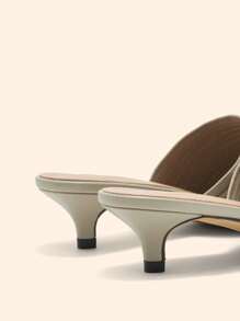 CUCCOO BASICS Pointed Toe Stiletto High Heel Women Sandals, Versatile - Green - View 10
