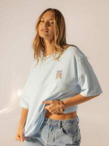 Aralina Grafisches, Oversized T-Shirt, Sommerfreizeit-Outfits für Frauen mit Grafik-T-Shirts