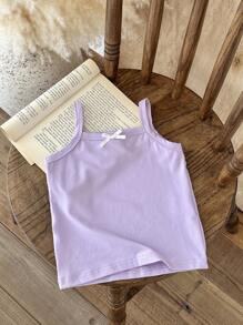 SHEIN Vintaside Kids Baby Girl Summer Camisole Top Five Sets, Covering Beige White, Light Yellow, Light Purple, Light Pink, Light Orange And Other Soft Colors - Multicolor - View 7