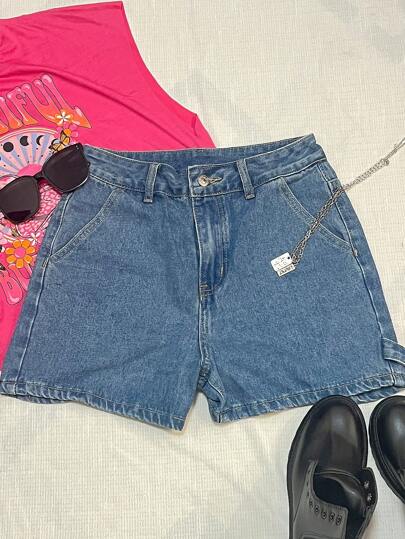 Attitoon 女士修身牛仔短裤、休闲短款牛仔裤、蓝色、骑行短裤、高腰泳衣、休闲、圣帕特里克节、女士演唱会/狂欢节/狂欢/乡村音乐会/纳什维尔/伊比沙岛、女士夏季/春季