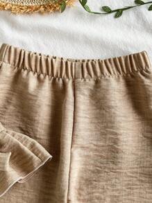 Vintaside Kids 2 stuks/set babymeisje casual schattige strik decoratie mouwloze top en broekset