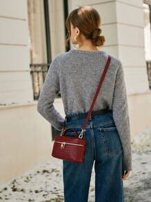 SHECARRY 女士休闲纯色优雅手提包