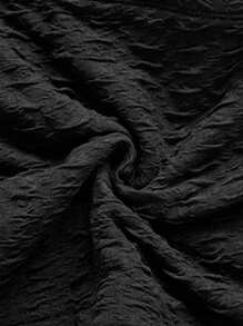 Soleia 女士优雅针织荷叶边拼接度假短款上衣 - 黑色 - 查看 7