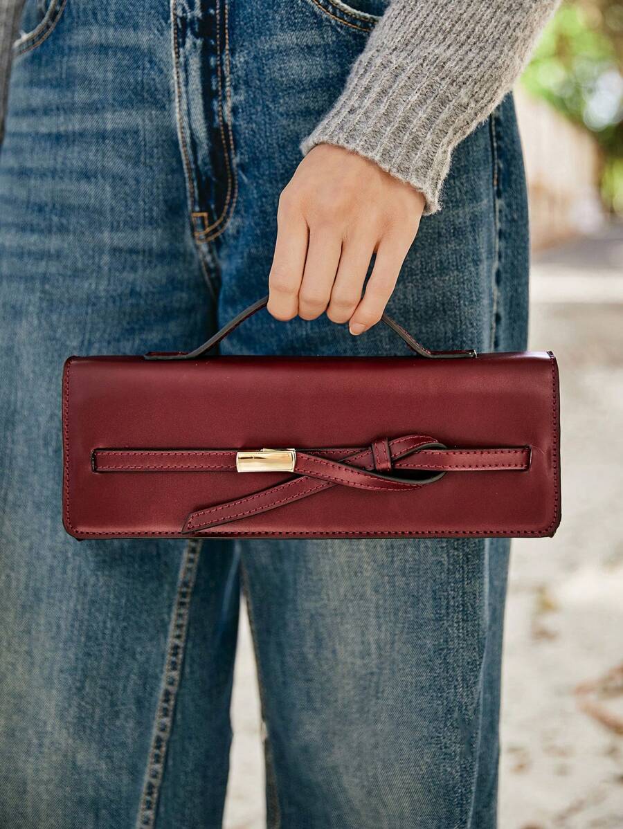 SHECARRY Bolso de tela de unicolor simple para mujer, bolso de uso diario casual, cartera roja para San Valentín