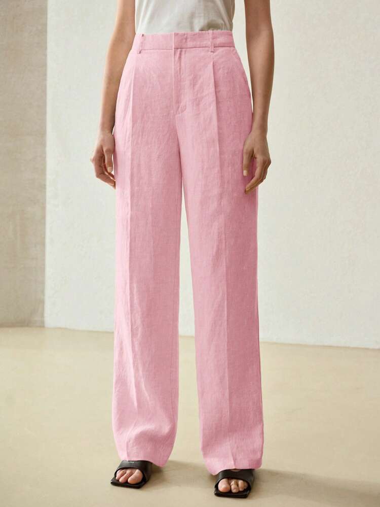 LINEN PRESS CREASE PANTS
