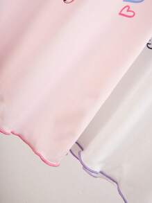 2pcs Young Girl Puppy Print Soft Comfortable Long Nightgown With Purple Sleeves - Multicolor - View 7