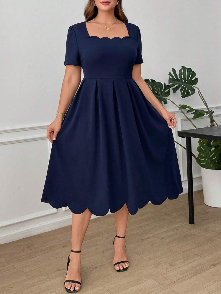 graduation plus size dress Plus Size Tiered Dress High Low Cocktail R&M Richards 6677W main image 0