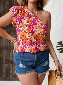 SHEIN VCAY 大码泳池派对椰子女孩夏季波西米亚风格早午餐机场海滩度假城市休闲假日西部西式服装衬衫，夏季