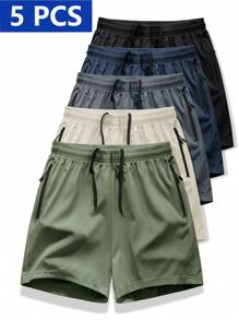 Manfinity Homme 5pcs/Set Men's Spring Summer Sports Shorts Casual Shorts - Multicolor - View 6