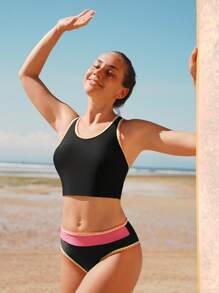 Swim SPRTY Đồ bơi Tankini cho nữ, Thiết kế thủ công đặc biệt, phối màu, đồ bơi thể thao hai mảnh - Nhiều màu - Xem 4