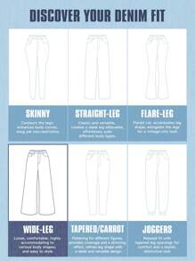 SHEIN ICON 女士时尚褶皱牛仔裤