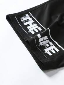 Manfinity EMRG 青年男士街头图形脸字母印花T恤套装街头潮流套装男士两件套男士两件套两件短款套装服装套装 - 彩色 - 查看 6