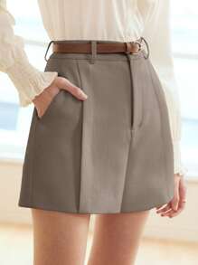 MOTF PREMIUM PANTALONES CORTOS CON PINZA PRENSADA Y CINTURÓN