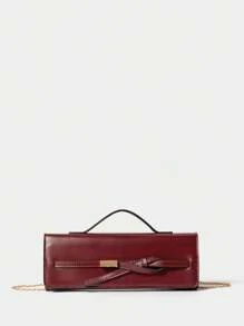 SHECARRY Bolso de tela de unicolor simple para mujer, bolso de uso diario casual, cartera roja para San Valentín
