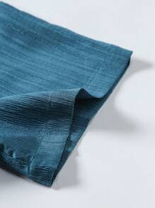 Manfinity RSRT Men's Casual Holiday Button-Up Shirt & Shorts Set Men's Summer Shirts Summer Shirts For Men Shirts For Men Summer Summer Men Shirts Casual Shirts For Men - Teal Blue - View 5