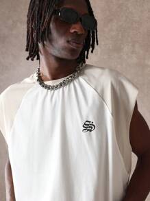 SUMWON Camiseta deportiva sin mangas holgada para entrenamiento de baloncesto, gimnasio y musculación, chaleco deportivo de corte de verano, jersey raglán de ropa urbana