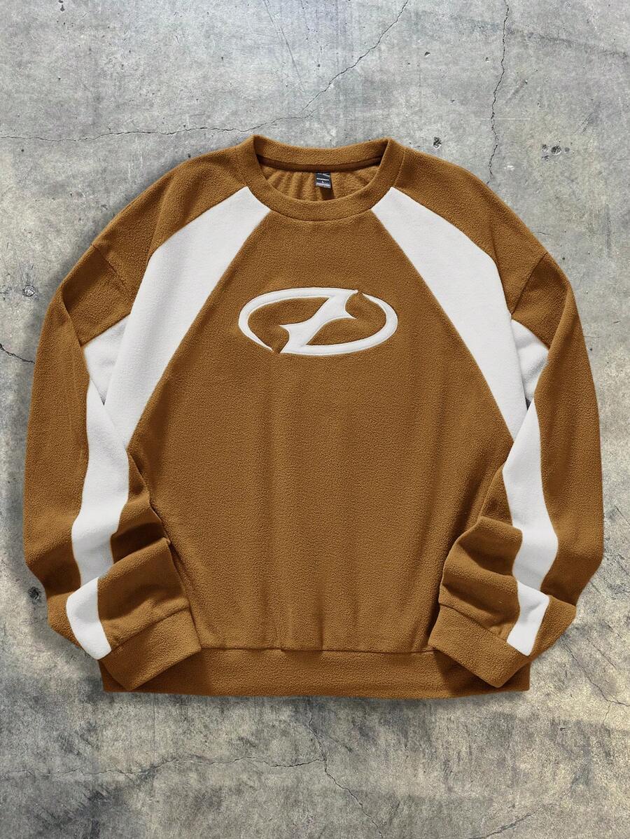 AXEPEAK 男式宽松针织长袖套头衫