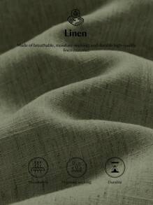 Ontre 2025秋季女士休闲宽松褶裥阔腿裤，适合波西米亚风、度假、节日、商务休闲、海滩、生日派对、教师节、圣诞节等场合穿着 - 軍綠色 - 查看 8