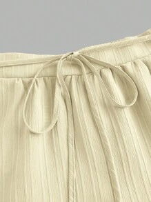 SHEIN Essnce 女士纯色系腰宽松阔腿裤，夏季