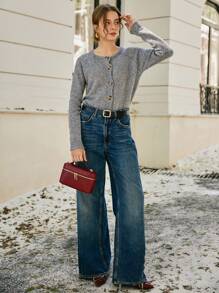 SHECARRY 女士休闲纯色优雅手提包