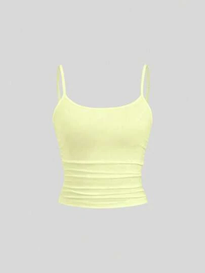 Sweetra Women's Fitted Camisole, Slim Fit, Layering Sleeveless Top Y2K 