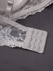 SHEIN 4件套女士浪漫蕾丝简约无缝无钢圈文胸 - 彩色 - 查看 7