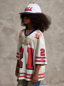 Coolane Kids Tween Boysjersey T-Shirt  Spring/Summer Streetwear Breathable Mesh Graphics Baseball Jersey Baggy Tees