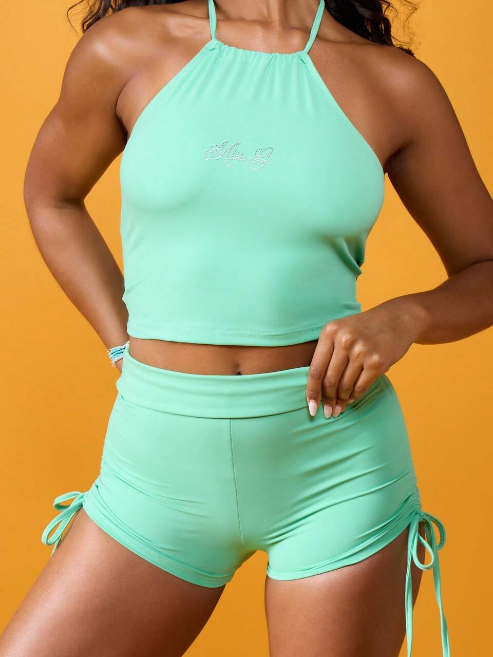 MISSGUIDED Workout Halter Tank Top Athletic Crop Training Dance Studio Practice Performance Summer Sports Gym Exercise Dance Yoga Fitness Pilates Top Bra