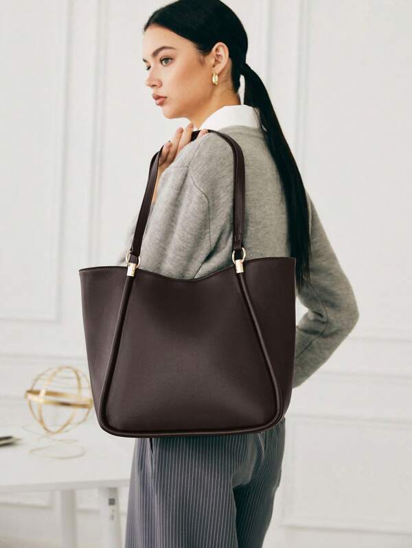 SHECARRY Damen Retro Lässig Shopper Tasche, vielseitig modisch, auffallende Arbeitstasche für Frauen