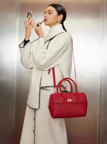 SHECARRY Women Casual Large Capacity Tote Handbag Valentines - Red - View 8