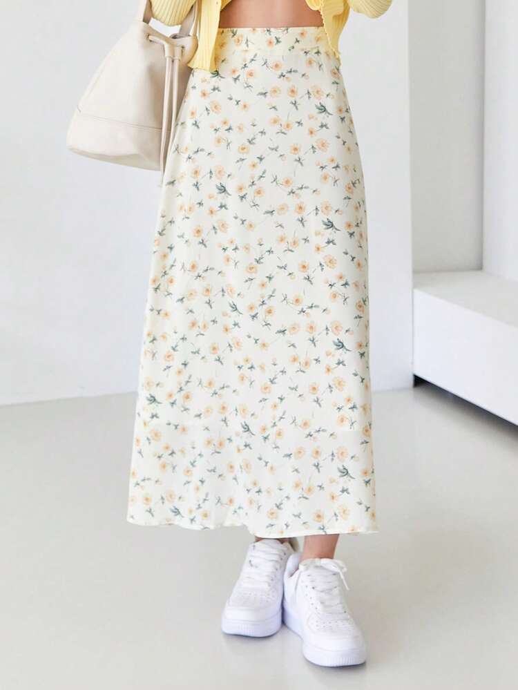 Women's Floral Print Casual Versatile Date & Outing A-Line Skirt