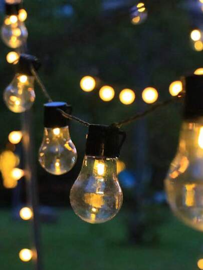 1 件 LED 透明复古球形灯串，适用于花园装饰、露营帐篷装饰、节日婚礼户外照明秋季装饰家居装饰户外装饰