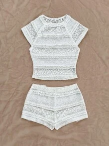 Soleia Women Two Pieces Outfits For Daily Wear - White - View 7