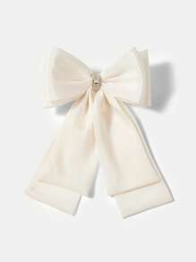 MOTF PREMIUM OVERSIZED DUAL LAYER BOWKNOT HAIRCLIP - Beige - View 2
