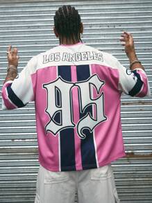 AXEPEAK 时尚街头风格赛车印花短袖短款T恤，夏季、校园、街头风 - 彩色 - 查看 2