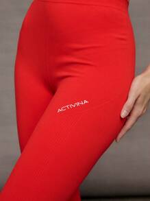 Activina Damen Einfarbige Fitness Sport Hose mit geteiltem Saum und elastischem Bund für den Alltag