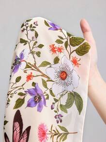 Ontre 2025 Summer Women'sLong Floral Print Ruched Bust Strap Dress, Suitable For June Holidays, Independence Day, St. John's Day, Beach, Vacation, Graduation, Office, Beach Wear, Holiday, Tea Party, Party