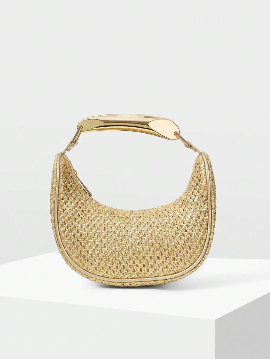 MOTF PREMIUM WOMEN'S CHAIN STRAP TOP HANDLE BAG - Gold - View 1