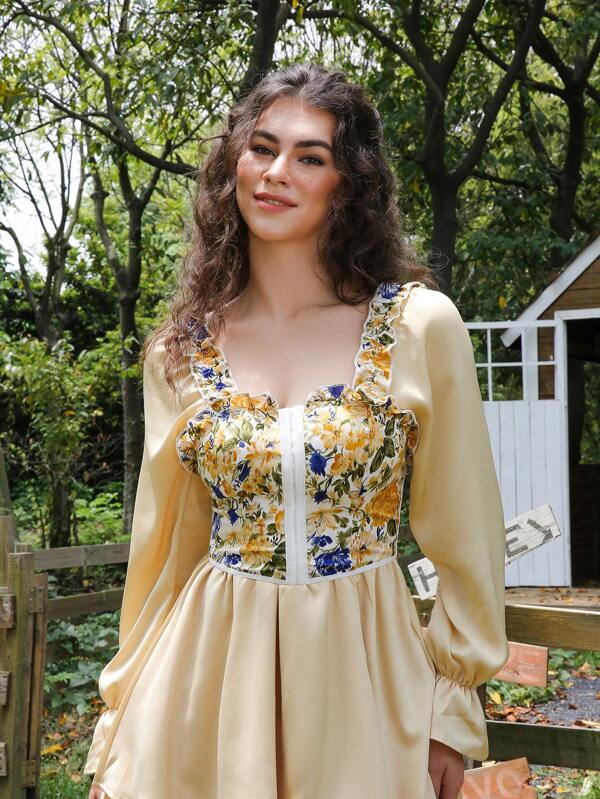 SHEIN 1pc Women Floral Jacquard Wireless Sexy Bra UnderwearOuter