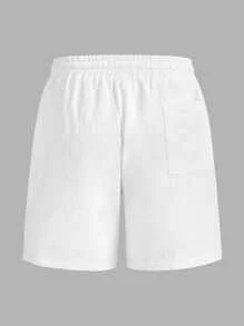 Manfinity RelaxMax Short décontracté à cordon de serrage pour hommes, polyvalent. En coton, confortable à porter. Adapté pour sortir en été.