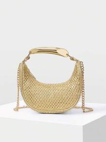 MOTF PREMIUM WOMEN'S CHAIN STRAP TOP HANDLE BAG - Gold - View 4