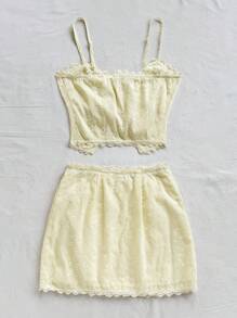 Soleia Women Two Pieces Outfits For Daily Wear,Party - Mustard Yellow - View 2
