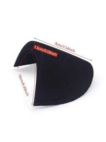 2/4 pares de hombreras negras con forro, almohadillas de espuma para coser en sacos, chaquetas, ropa, decoración de hombro en ángulo recto, talla grande tridimensional