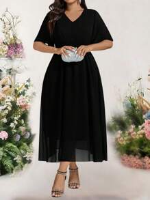 Bellastra 女士优雅蕾丝派对婚礼宾客礼服 - 黑色 - 查看 6