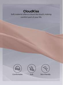 Menodora SHEIN Sport Cloudkiss Cloudkiss Women's Casual Solid Color Straight Leg Soft Pants - Dusty Pink - View 4