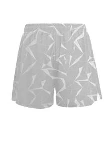 Gym Rark Quần short thể thao thường ngày in họa tiết toàn thân có dây rút eo thời trang mùa hè cho nam Quần short chạy bộ - Màu Xám nhạt - Xem 2