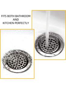 6/4/3/2 件不锈钢水槽排水过滤器套件，毛发收集塞 - 通用防堵塞盖，适用于浴缸、淋浴、厨房水槽，易于安装，居家必备 - 銀色 - 查看 4