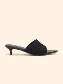 CUCCOO BASICS Vorgeformter Spitzenschuh Stiletto Absatz vielseitige Frauen High Heel Sandalen - Schwarz - Übersicht 9